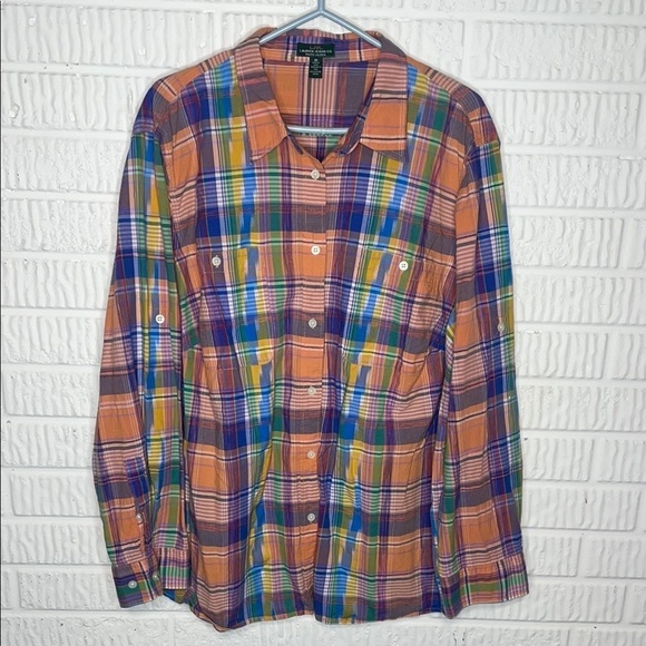 Lauren Ralph Lauren Tops - Lauren Ralph Lauren Colorful Plaid Button-Up Shirt